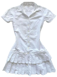 White Short-Sleeved Button-Down Shirt